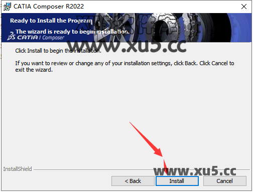 DS CATIA Composer R2022 安装选项界面