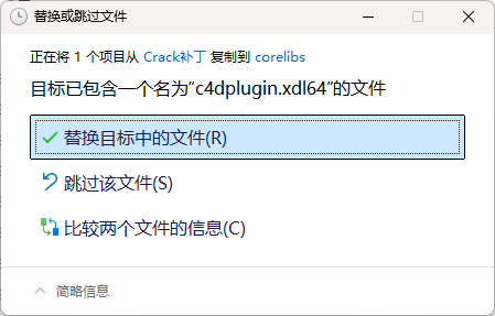 Cinema4D S25安装选项设置界面